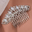 Women's Crystal Zircon Rhinestone Hair Comb - Fashionable Marquise Design