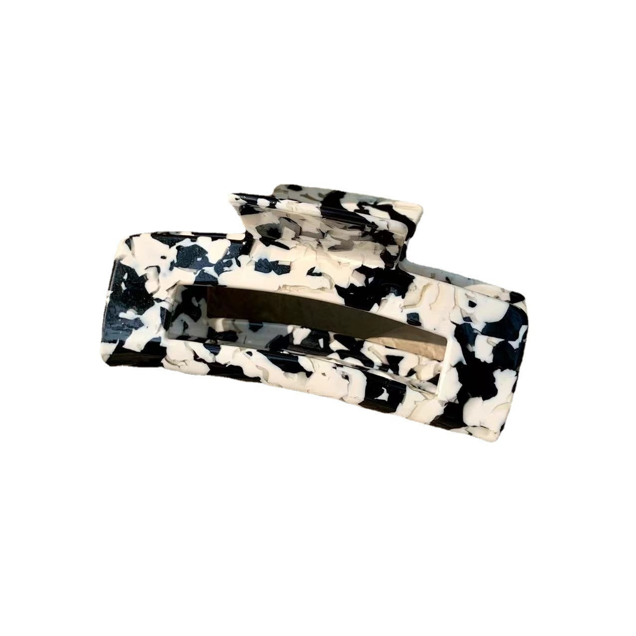 Women's Vintage Geometric Acetate Hair Claw Clip - Tortoiseshell Shark Hairpin Ornament