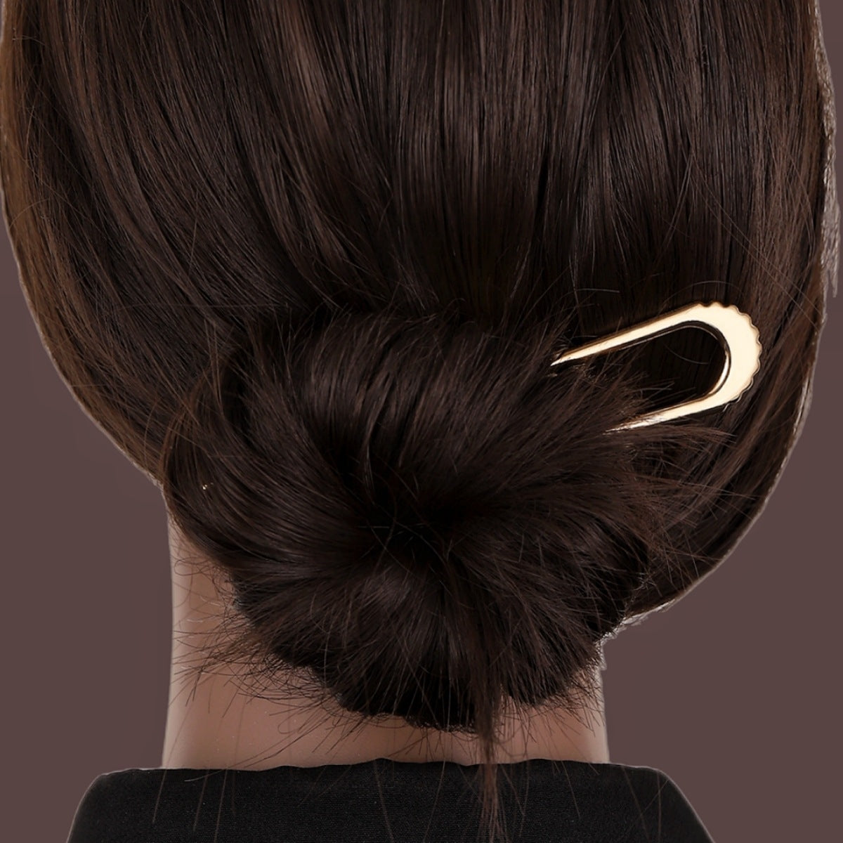 Women's Retro U-Shape Alloy Hairpin with Glossy Finish