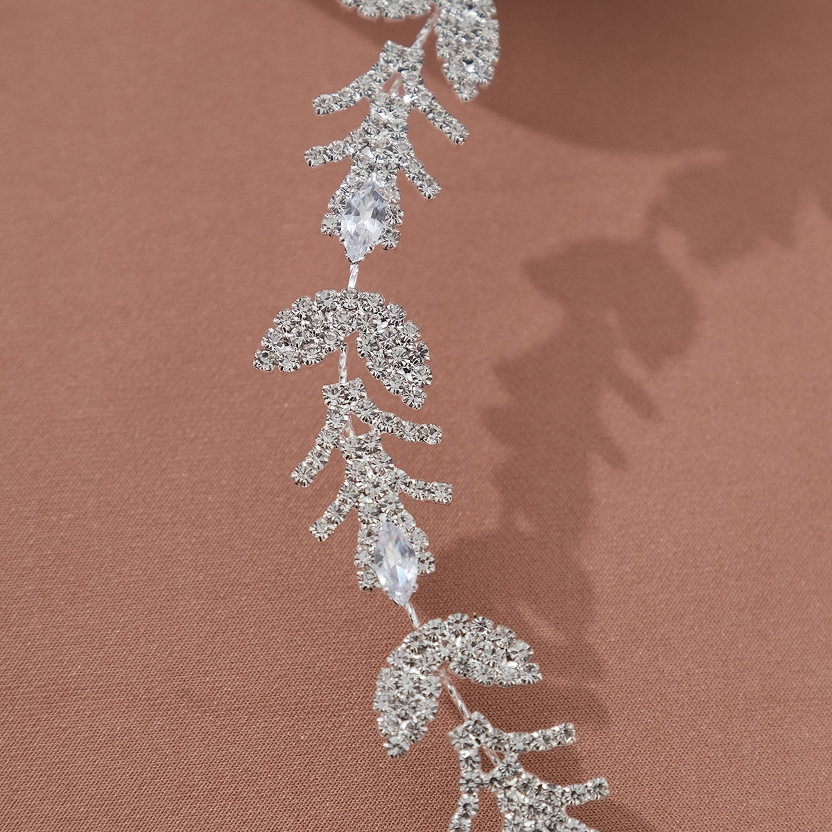 Women's Wedding Rhinestone Leaf Hair Band