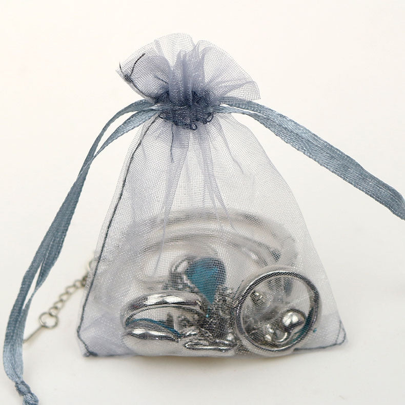 Yarn Solid Color Organza Pearl Jewelry Packaging Bag 5x7cm Wholesale