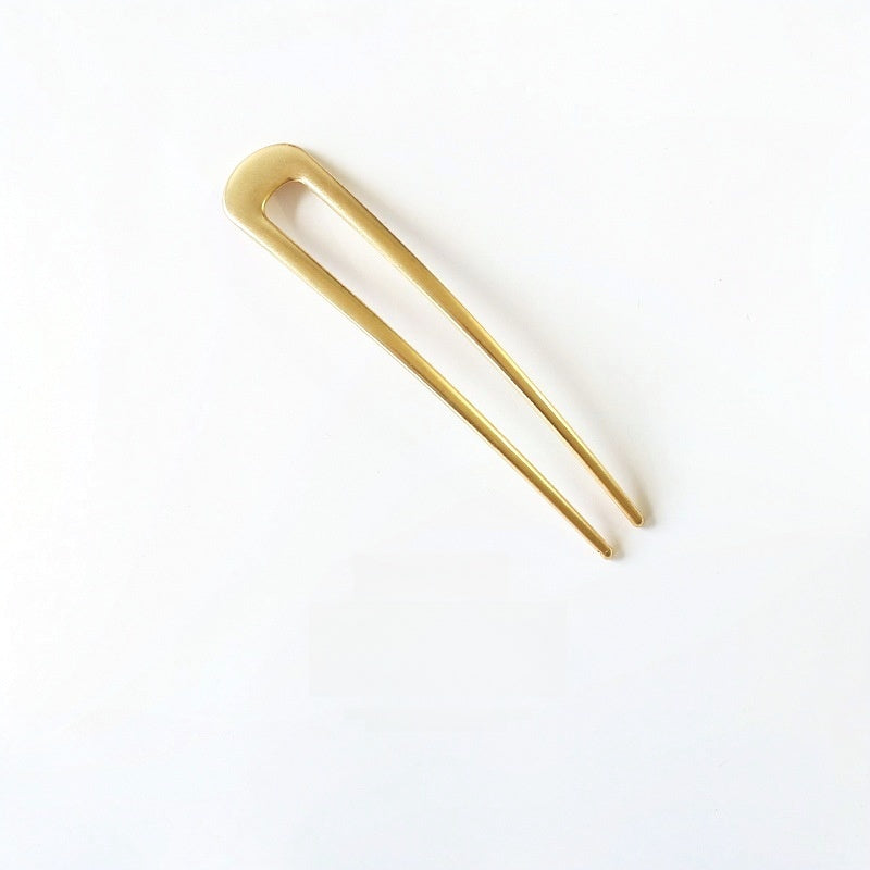 Metal U-Shaped Hairpin for Bun Hairstyles