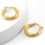1 Pair Casual Simple Style Twist Plating Stainless Steel Titanium Steel 18K Gold Plated Earrings
