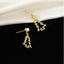 1 Pair Christmas Christmas Tree Alloy Hollow Out Artificial Pearls Rhinestones Christmas Women'S Drop Earrings