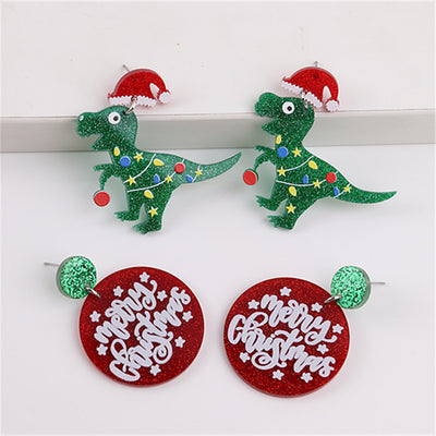 1 Pair Cute Letter Dinosaur Arylic Drop Earrings