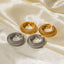 1 Pair Elegant Classic Style C Shape Fish Scale Plating Stainless Steel 18K Gold Plated Ear Clips