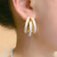 1 Pair Elegant Simple Style Geometric Enamel Alloy Earrings