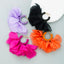 1 Pair Ethnic Style Flower Chiffon Pleated Inlay Beads Women'S Earrings