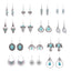 1 Pair Ethnic Style Geometric Alloy Plating Turquoise Women'S Drop Earrings