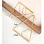 Exaggerated Fashion Triangle Round Stainless Steel Hoop Earrings