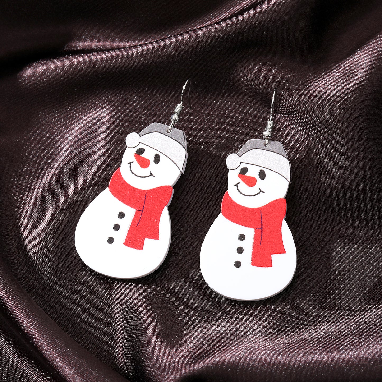 1 Pair Fashion Christmas Tree Santa Claus Snowman Arylic Christmas Women'S Drop Earrings