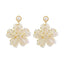 1 Pair Elegant Crystal Flower & Butterfly Bow Knot Earrings with Alloy Inlay and Artificial Pearls for Women