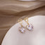 1 Pair Fashion Heart Shape Alloy Plating Artificial Crystal Women'S Drop Earrings