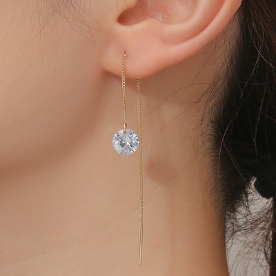 1 Pair Fashion Heart Shape Bee Butterfly Metal Plating Inlay Pearl Zircon Women'S Ear Line