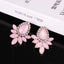 1 Pair Fashion Leaf Water Droplets Alloy Plating Inlay Artificial Diamond Women'S Ear Studs