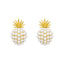 1 Pair Fashion Pineapple Alloy Inlay Artificial Pearls Gold Plated Women'S Ear Studs