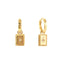 1 Pair Fashion Square Star Silver Plating Inlay Zircon Drop Earrings