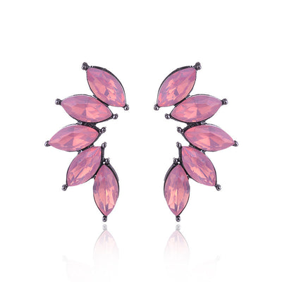 1 Pair Glam Geometric Alloy Inlay Artificial Crystal Women'S Drop Earrings