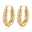 1 Pair INS Style U Shape Geometric Stainless Steel Plating 18K Gold Plated Earrings