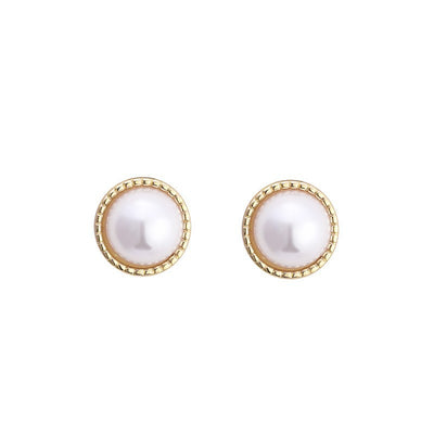 1 Pair Lady Geometric Alloy Stoving Varnish Artificial Pearls Women'S Ear Studs