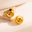 1 Pair Modern Minimalist C Shape 18K Gold Plated Stainless Steel Earrings