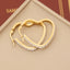 Retro Heart Shape Rhinestone Stainless Steel Earrings