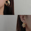 Retro Gold Plated Titanium Steel C-Shaped Hoop Earrings