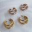 Retro Gold Plated Titanium Steel C-Shaped Hoop Earrings
