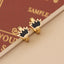 1 Pair Retro Simple Style Cross Star Heart Shape Stainless Steel Enamel Earrings