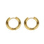 1 Pair Minimalist Round 18K Gold Plated Titanium Steel Hoop Earrings