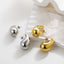 1 Pair Retro Simple Style Water Droplets Plating Stainless Steel 18K Gold Plated Ear Studs