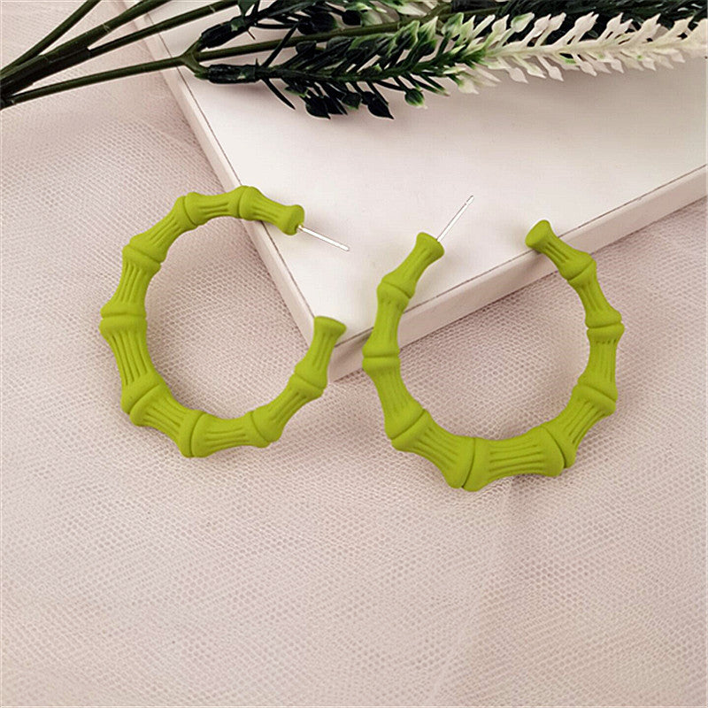 1 Pair Retro Solid Color Arylic Women'S Earrings