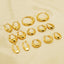 1 Pair Retro 18K Gold Plated Stainless Steel Hollow Polished Earrings