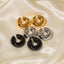 1 Pair Minimalist C Shape 18K Gold Plated Stainless Steel Ear Clips for Women