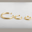 1 Pair Minimalist C Shape 18K Gold Plated Titanium Steel Hoop Earrings