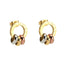 1 Pair Minimalist Circle Stainless Steel Plated Earrings