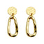 1 Pair Simple Style Commute Round Water Droplets Stainless Steel Polishing Plating Gold Plated Drop Earrings
