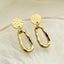 1 Pair Simple Style Commute Round Water Droplets Stainless Steel Polishing Plating Gold Plated Drop Earrings