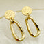 1 Pair Simple Style Commute Round Water Droplets Stainless Steel Polishing Plating Gold Plated Drop Earrings