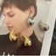 1 Pair Minimalist Water Drop 18k Gold Plated Stainless Steel Clip-On Earrings
