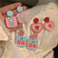 1 Pair Simple Style Flower Resin Stoving Varnish Women'S Earrings