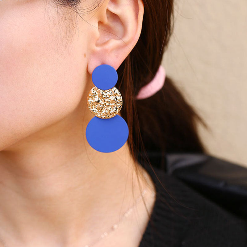 1 Pair Simple Style Geometric Alloy Plating Women'S Drop Earrings