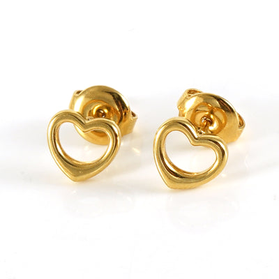 1 Pair Simple Style Geometric Stainless Steel Plating 18K Gold Plated Ear Studs