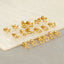 1 Pair Minimalist Geometric 18K Gold Plated Stainless Steel Stud Earrings