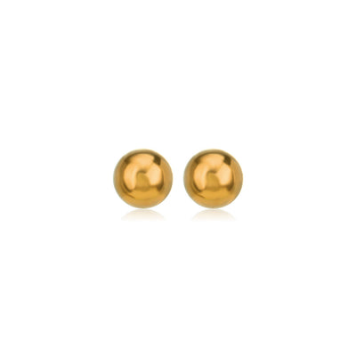 Simple Round Stainless Steel Stud Earrings for Women