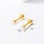 1 Pair Simple Style Round Stainless Steel Plating Inlay Artificial Pearls 18K Gold Plated Ear Studs