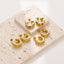 1 Pair Minimalist Titanium Steel Pearl Zircon Hoop Earrings