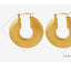 1 Pair Simple Style U Shape Titanium Steel Plating Hoop Earrings