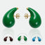 Simple Water Drop Epoxy Stainless Steel Earrings