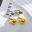 1 Pair Simple Style Water Droplets Titanium Steel Ear Studs